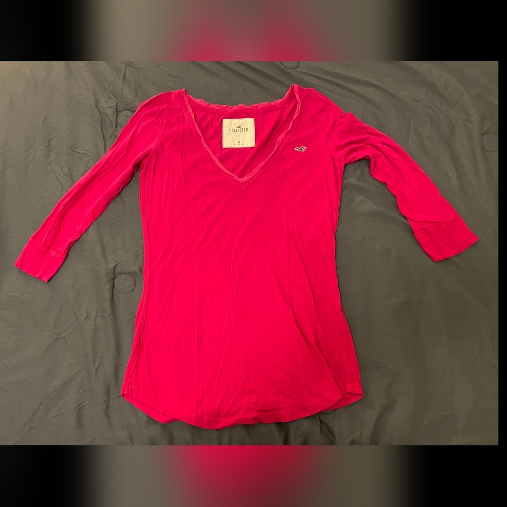Hollister v-neck long-sleeved blouse